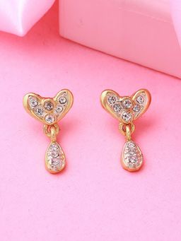 Estele - Gold Plated Elegant Drop Earrings for Women